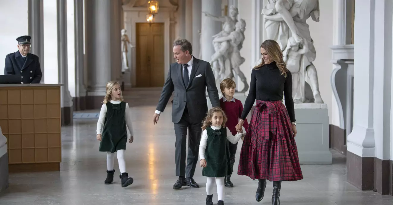 Chris O'Neill, prinsessan Madeleine, prinsessan Leonore, prins Nicolas och prinsessan Adrienne