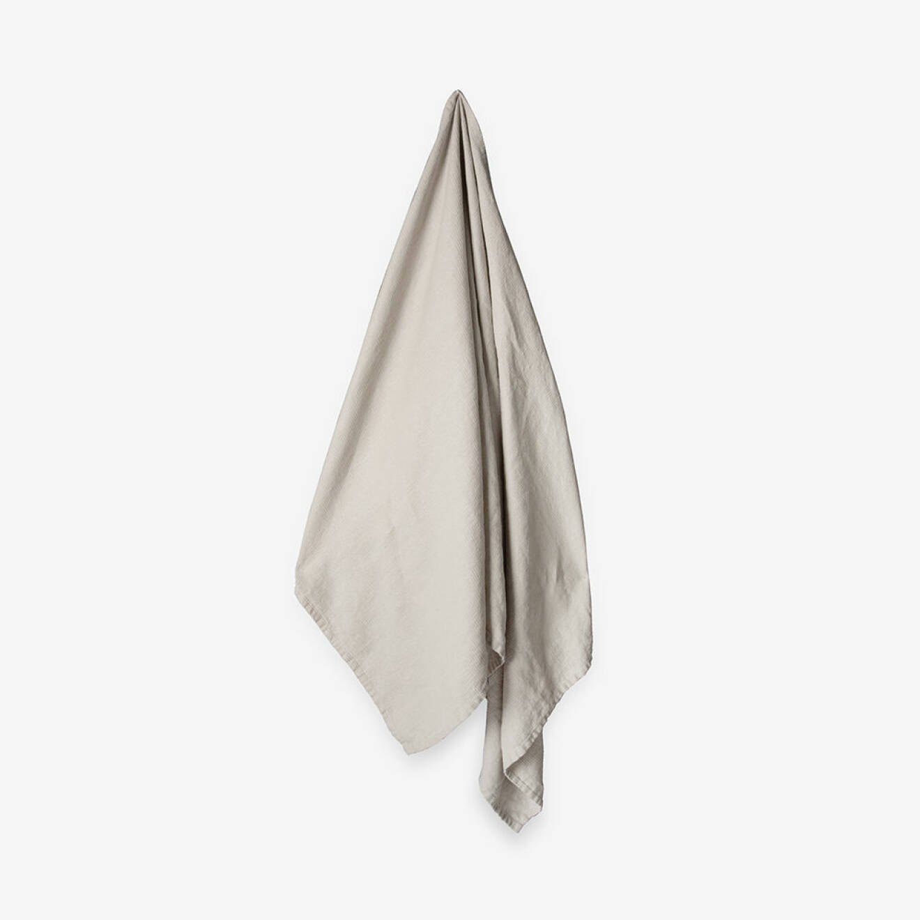 ljusgrå handduk från granit i linne 