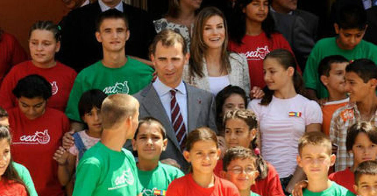 Kronprins Felipe och hans Letizia i Rumänien