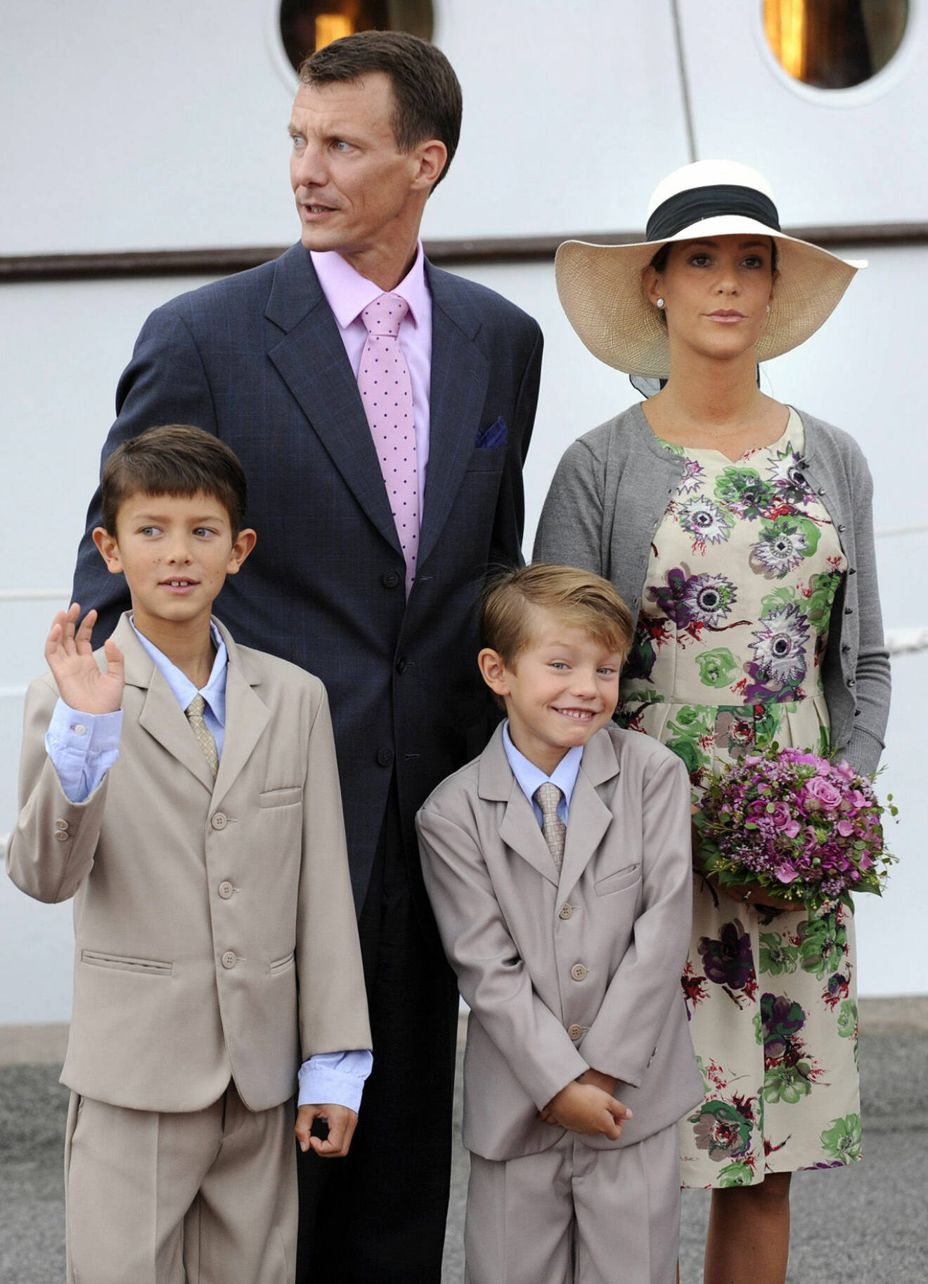 Prins Joachim, prinsessan Marie och sönerna Nikolai och Felix. 