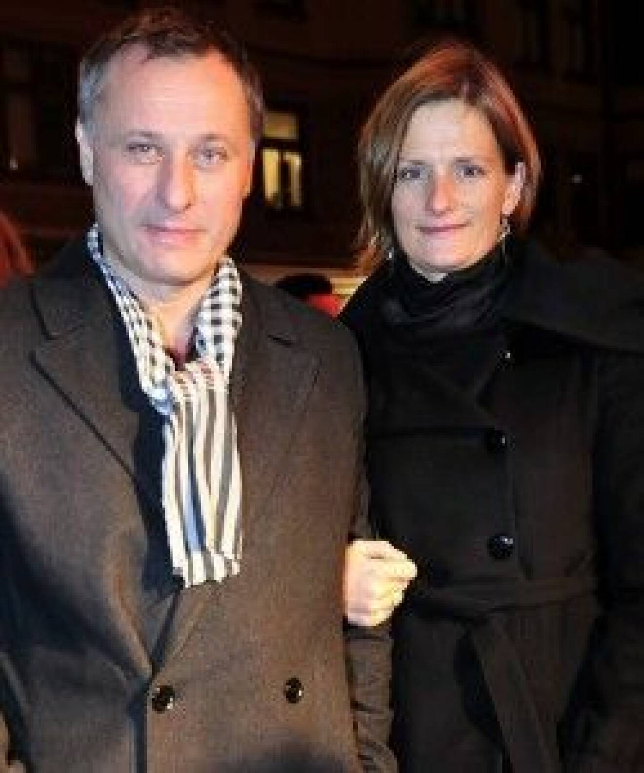 Michael Nyqvist med hustrun Katarina.