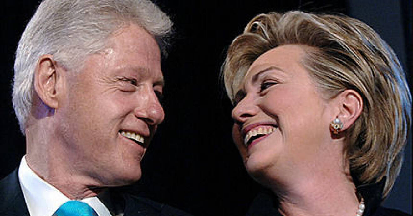Hillary kom till Bill Clintons sjukbädd.