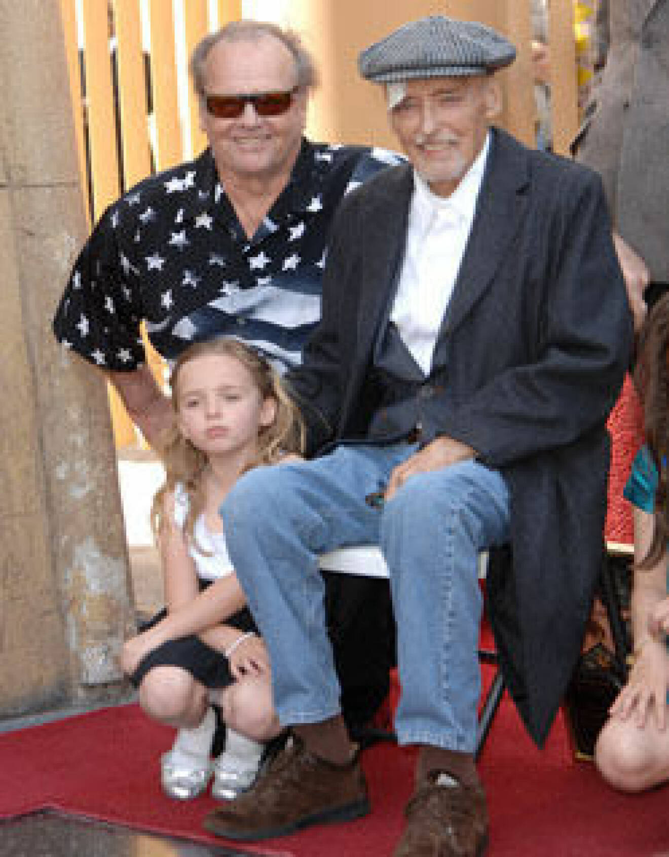 Dennis Hopper med dottern Galen och Jack Nicholson.