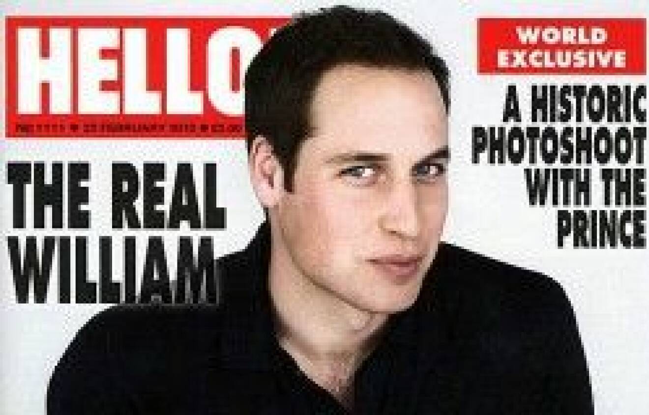 Prins William på omslaget till Hello.
