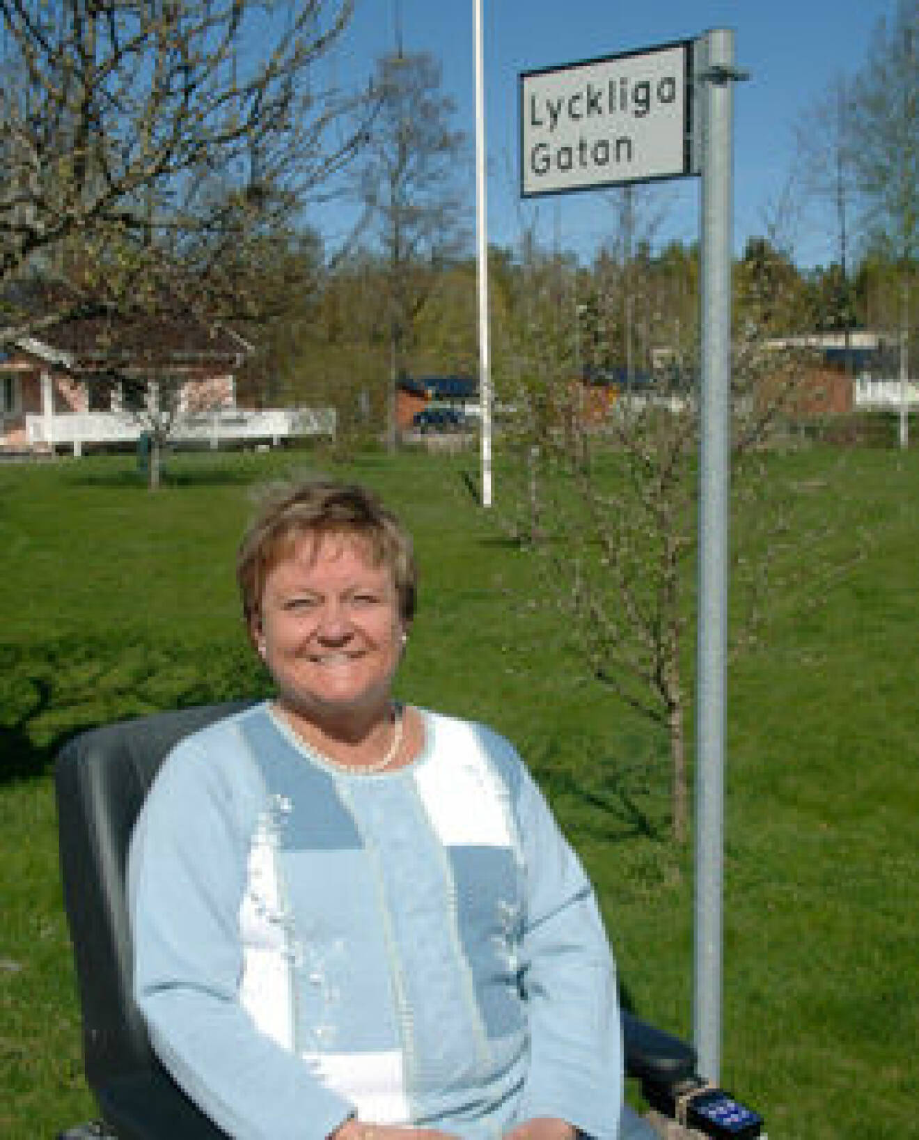 Anna-Lena Löfgren bodde på Lyckliga gatan.