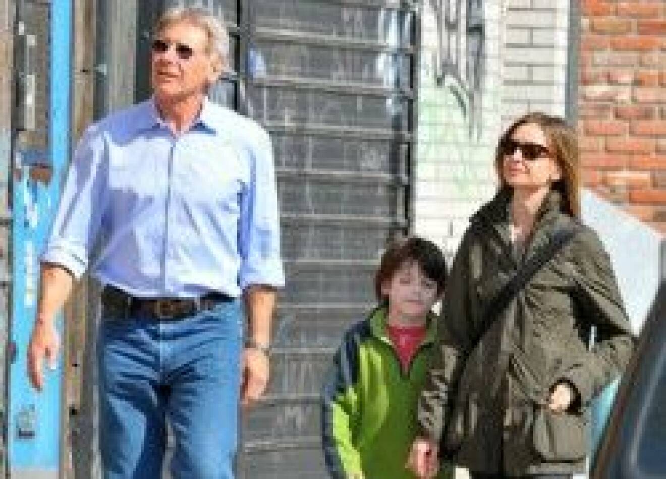 Harrison Ford, sonen Liam och Calista Flockhart.