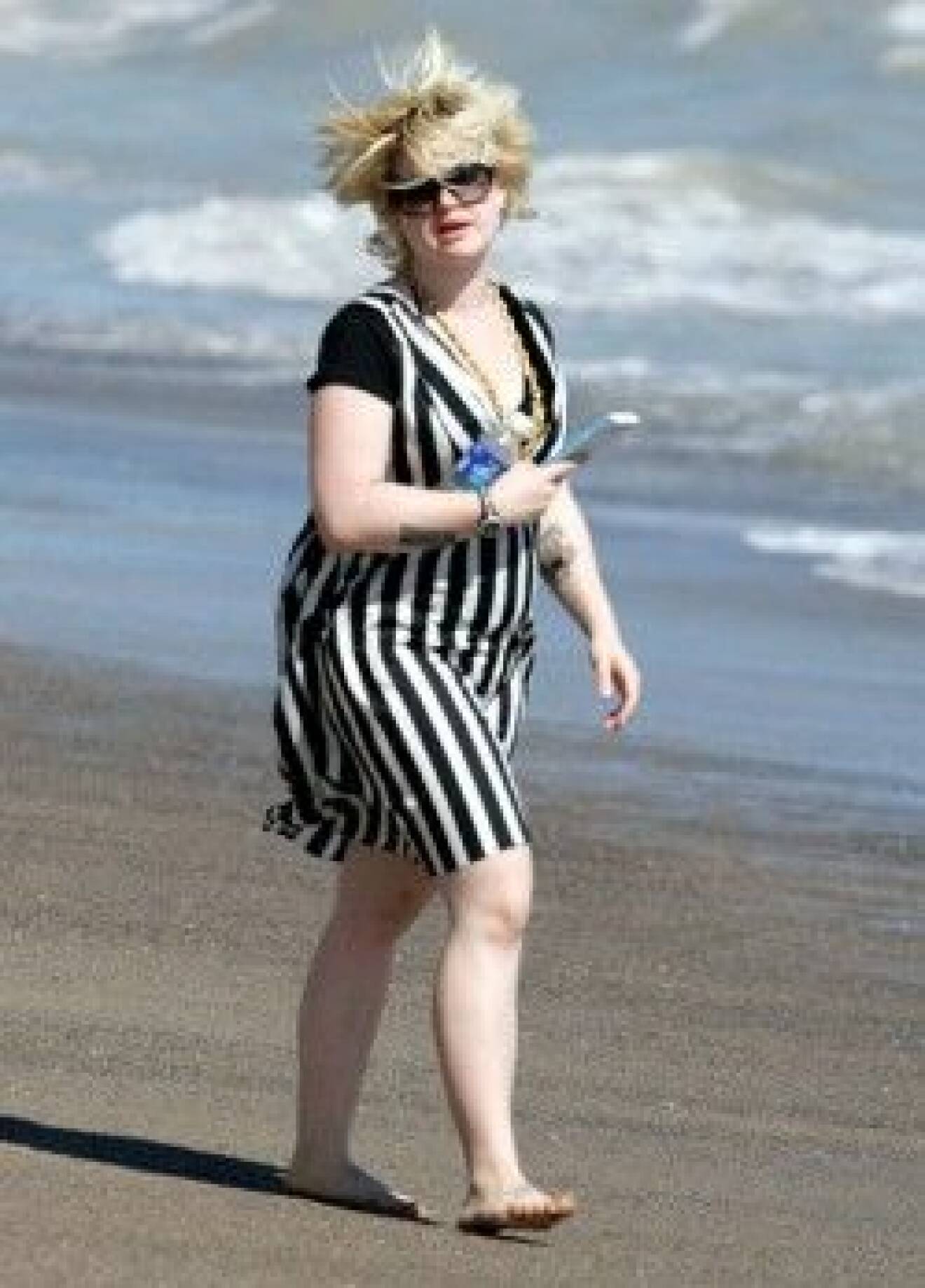 Förr om åren klädde Kelly sig så här på stranden.