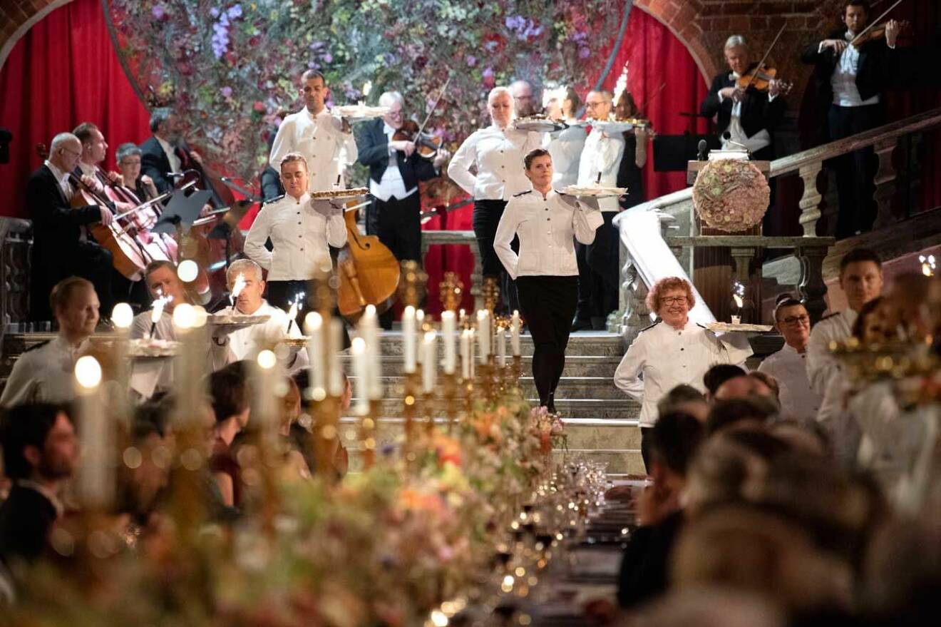Dessertparaden under Nobelfesten 2019.