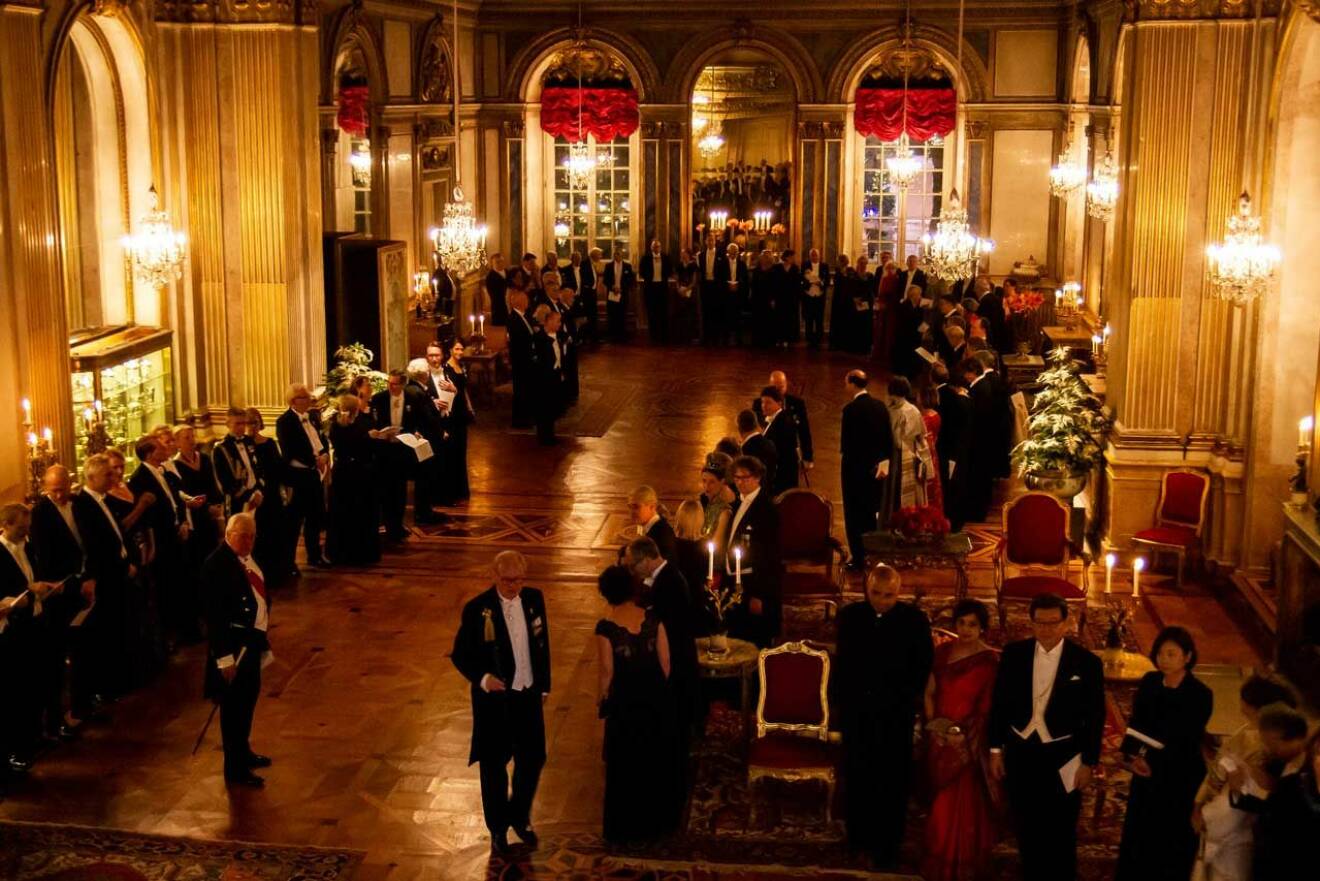 Middagen för Nobelpristagarna på slottet. Nobel 2019.