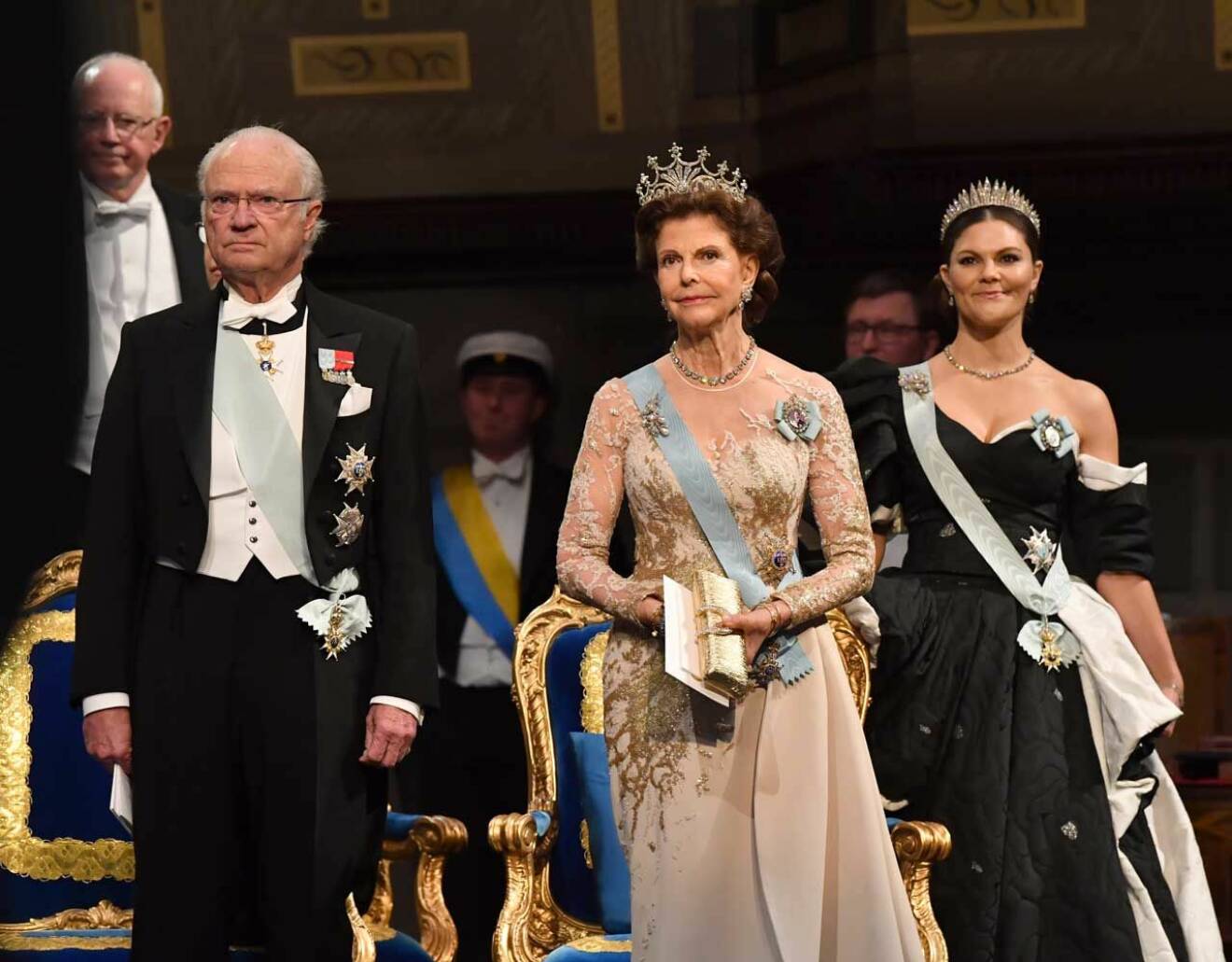 Kungaparet och kronprinsessan Victoria Nobel 2019.
