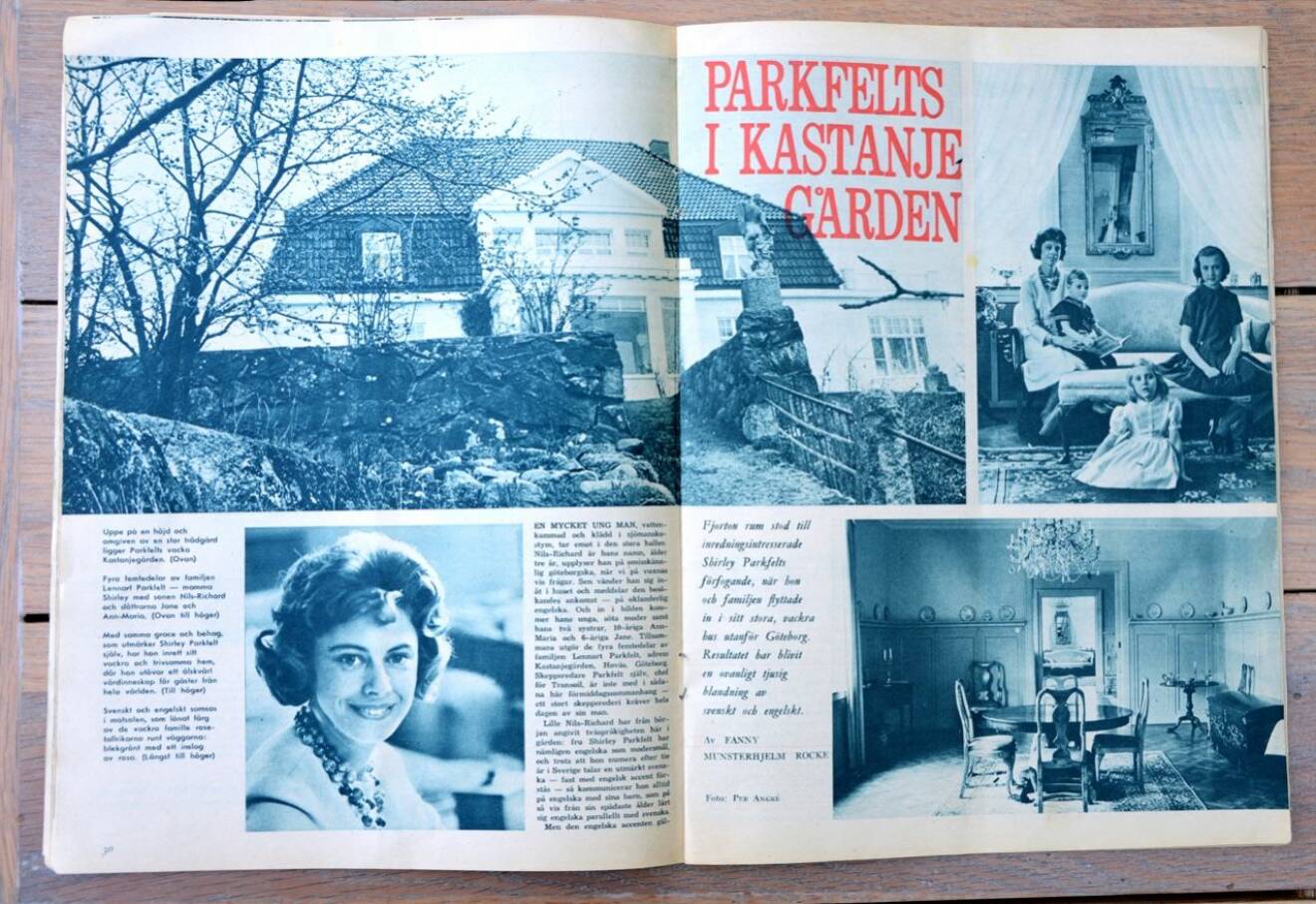 Richards mamma Shirley Parkfelt i en Svensk Damtidning från 1962. 