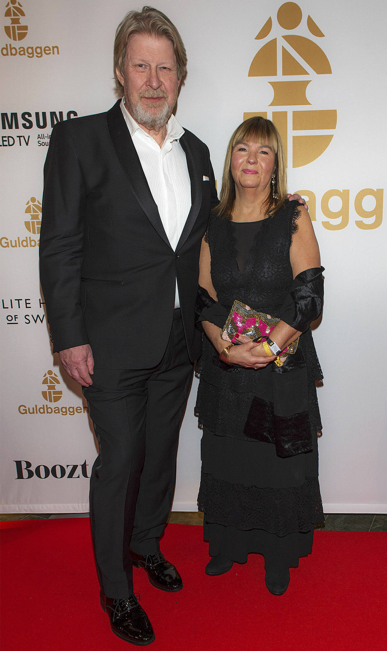  Rolf Lassgård och Birgitta Lassgård på röda mattan på Guldbaggen 2018