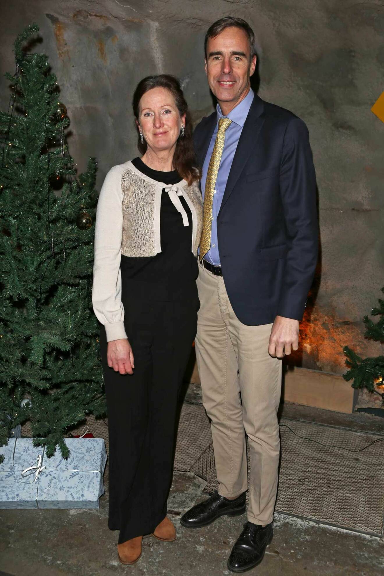 Jubilarens systerson Adam Reuterskiöld med hustrun Mia.