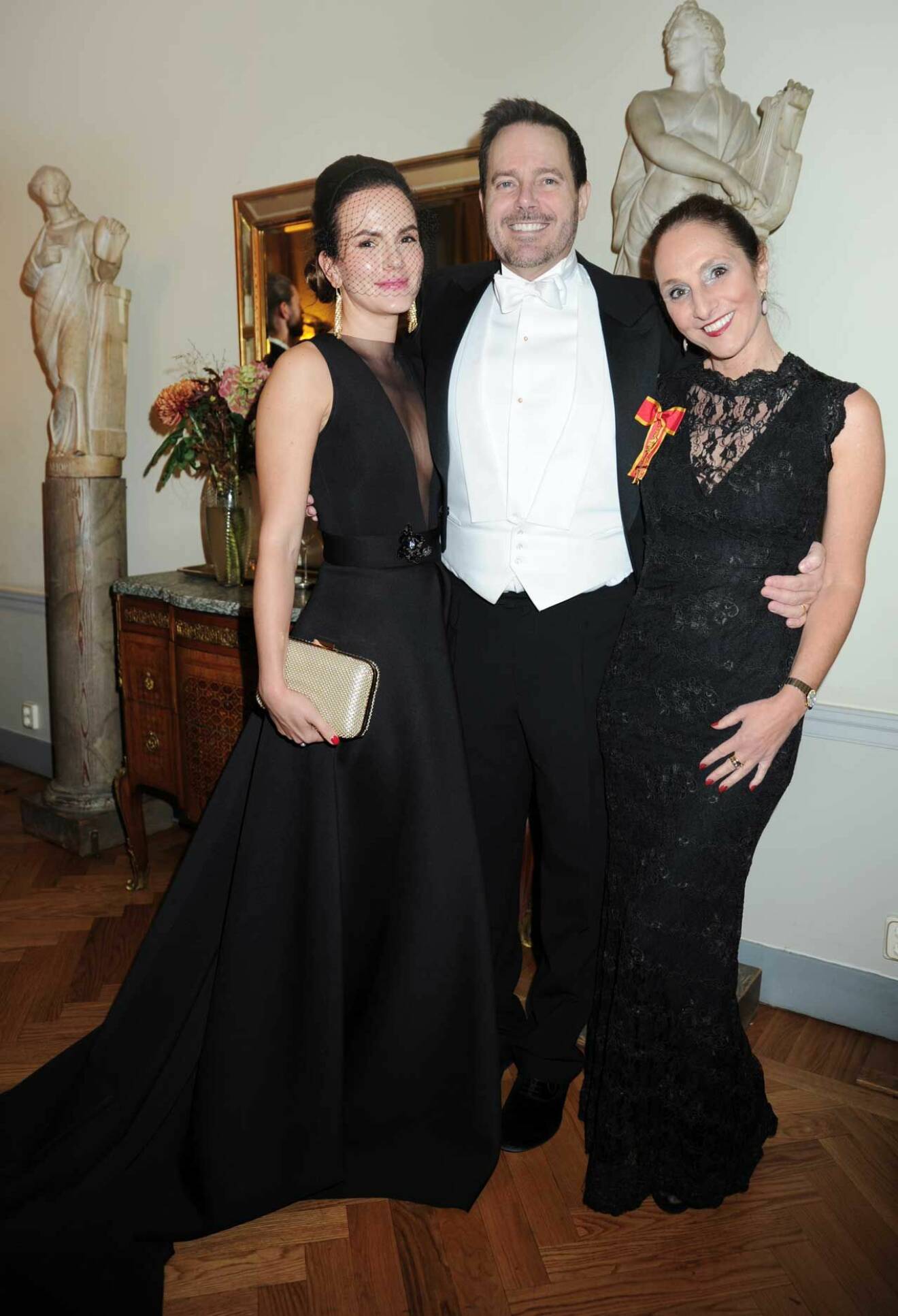 Kvällens stiligaste trio! Ivana Spotakova, som kom från Zürich, tillsammans med Johan Schreiber och Bettina Buffa.