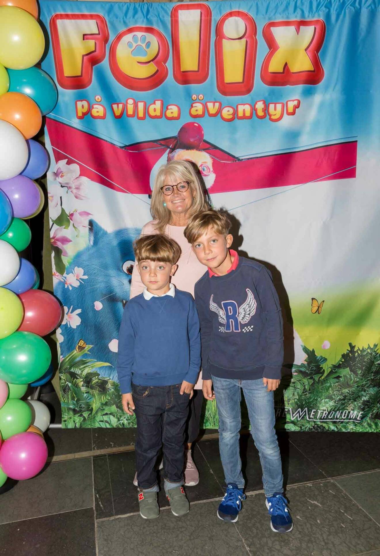 SVT:s Ann-Britt Ryd Pettersson hade en mysig filmdag med barnbarnen Gustav och Oscar Ryd.