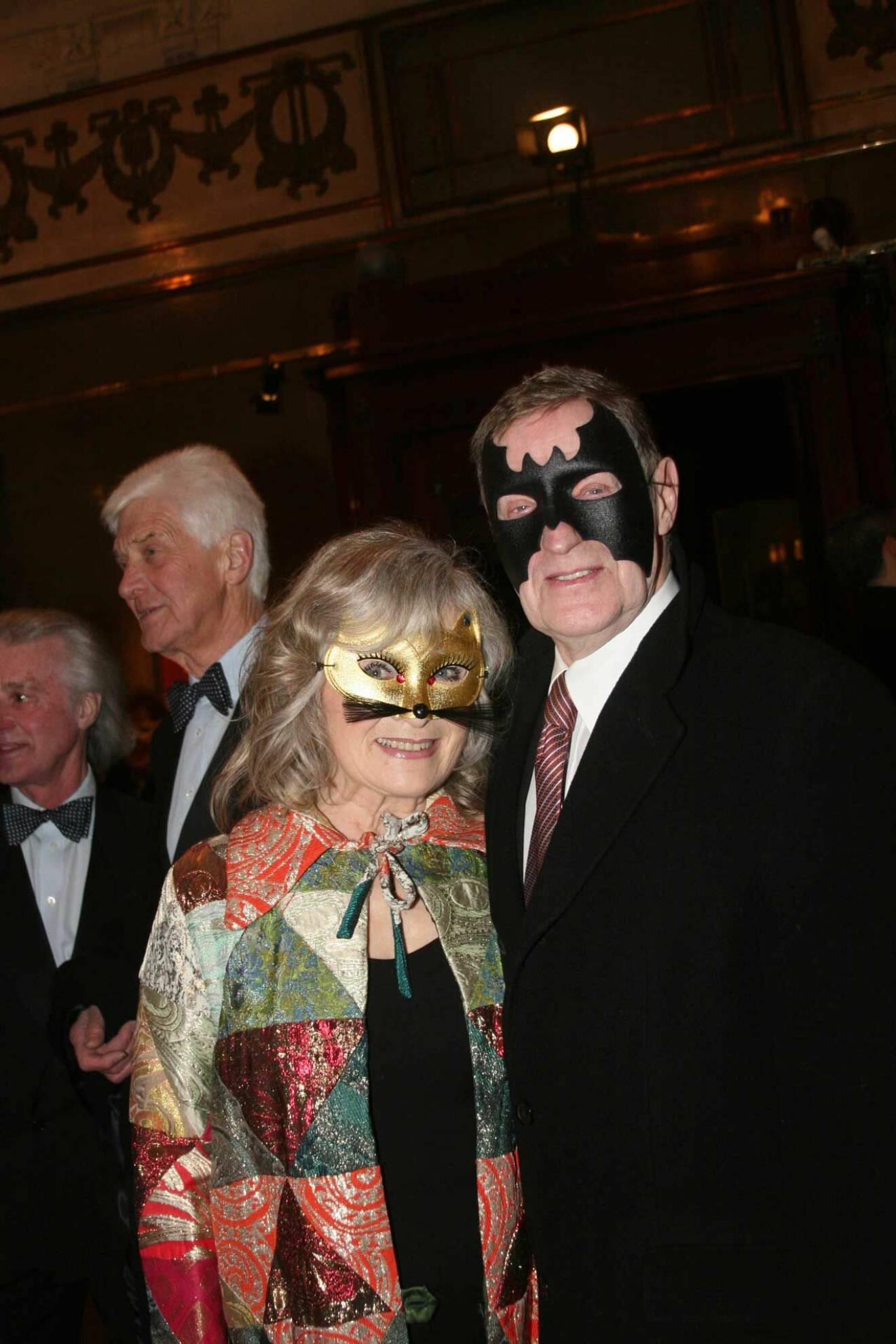 Anita Wall och Lars Lind kom tillsammans till kvällens maskeradfest.