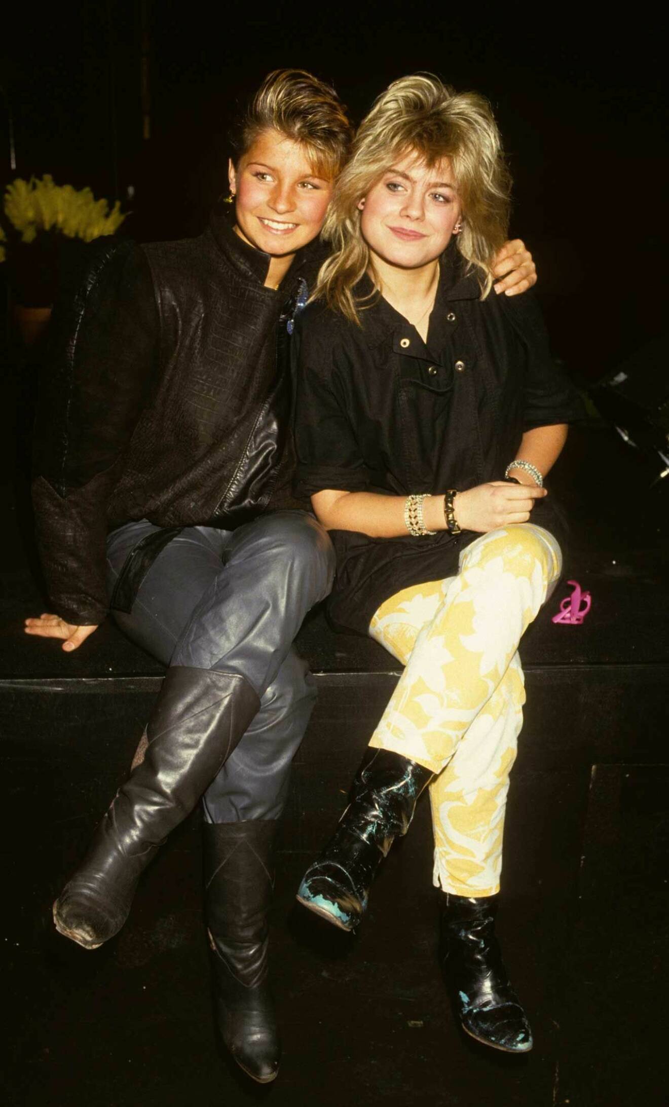 1980-talets största popstjärnor! Carola Häggkvist och Pernilla, här på en fest 1985. 