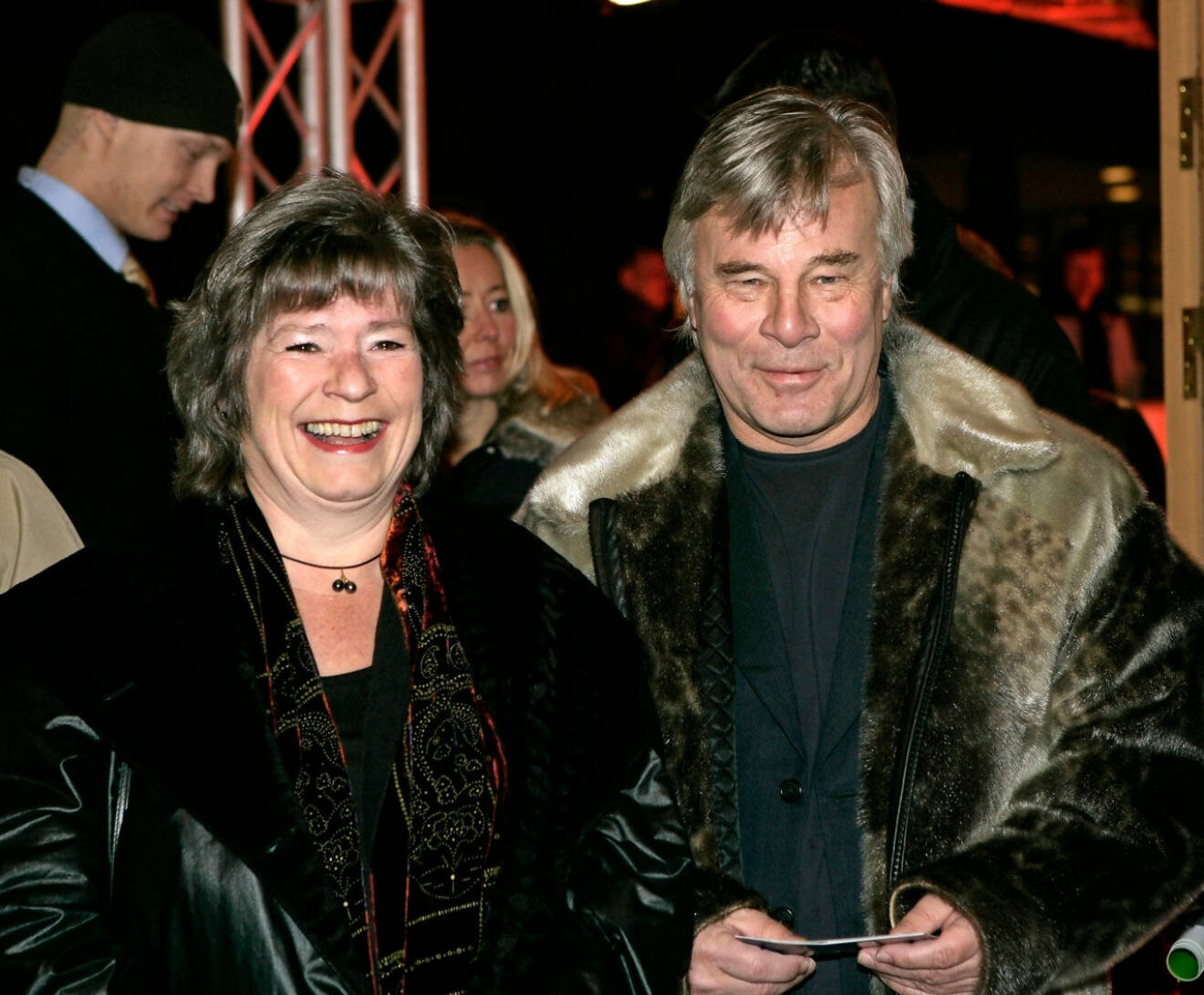 På strålande premiärhumör kom Ann-Marie Skarp och Jan Guillou. 