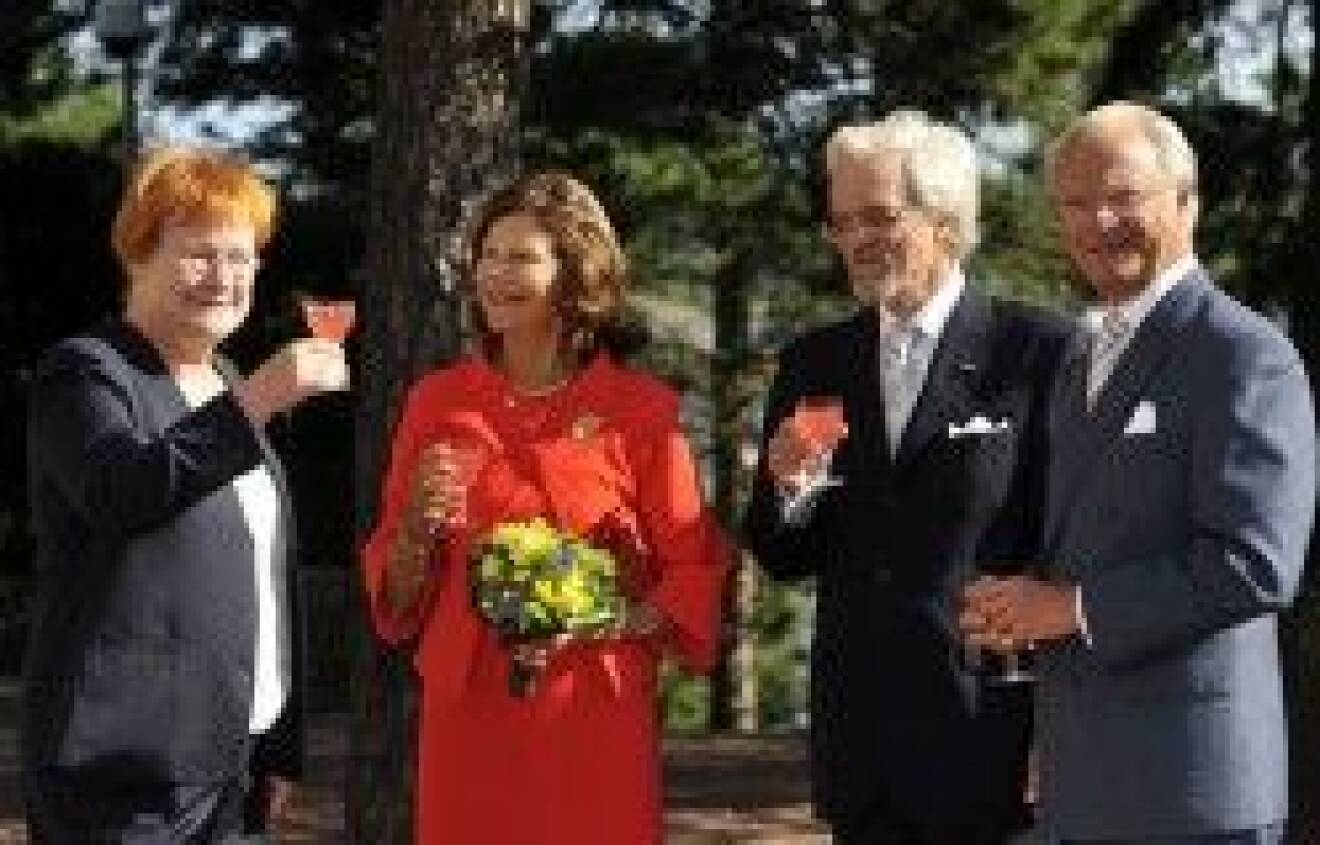 Drottning Siliva och kung Carl Gustaf i Finland.