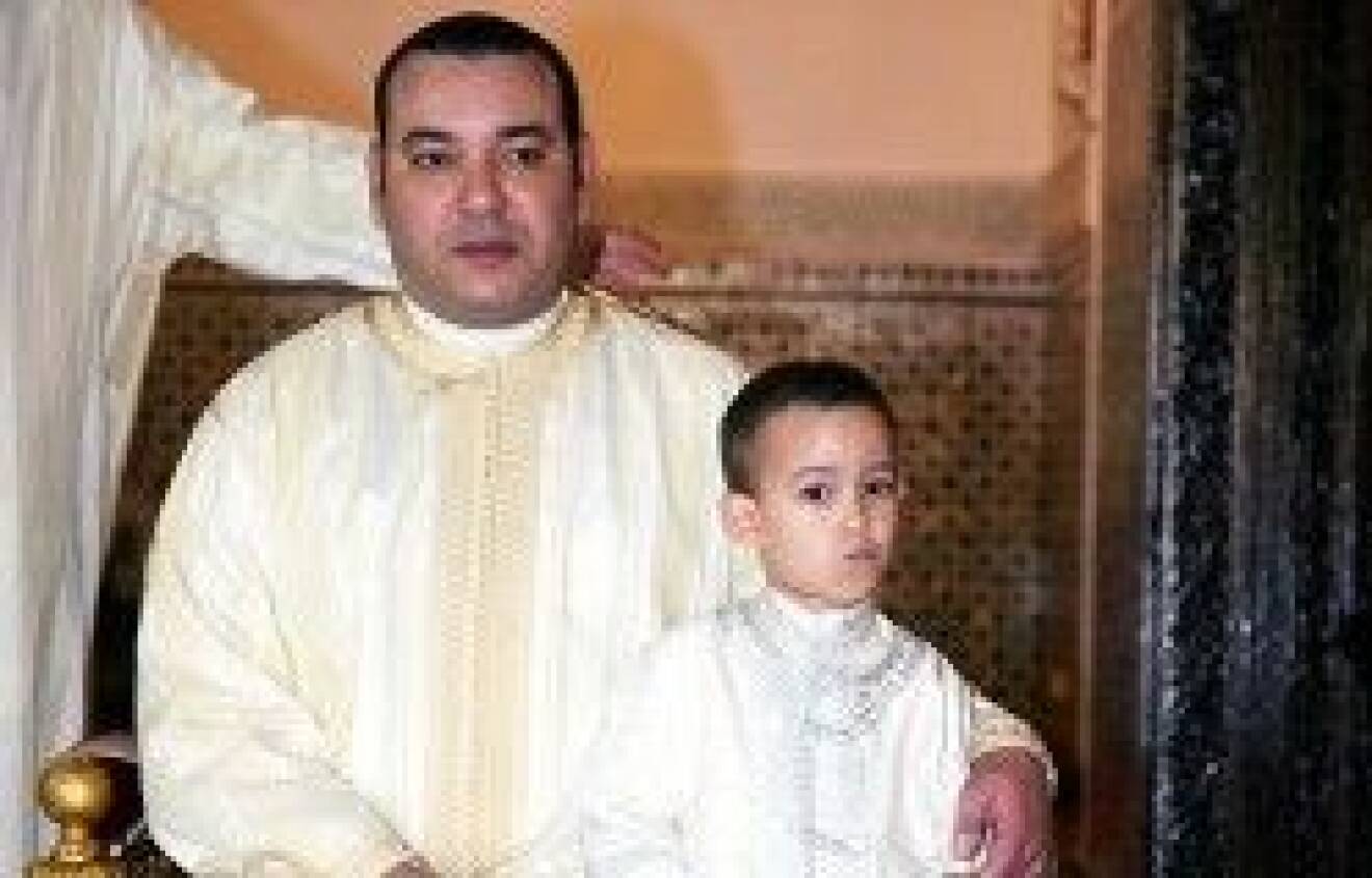 Kung Mohammed med sin son.