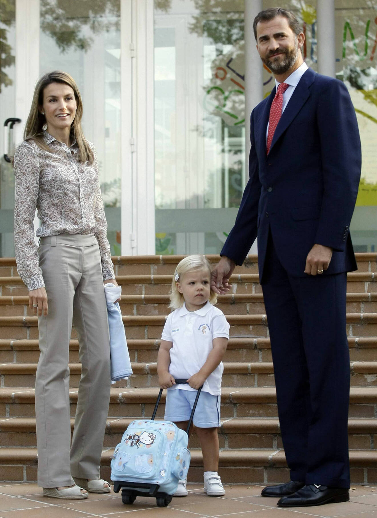 Kronprins Felipe, prinsessan Letizia och lilla prinsessan Sofia.