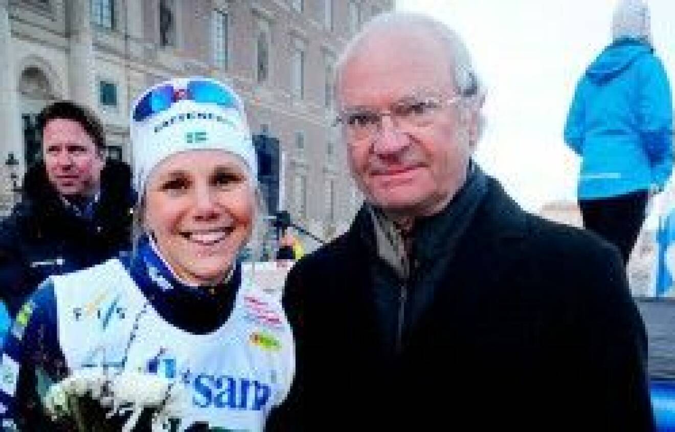 Kung Carl Gustaf och Anna Olsson.