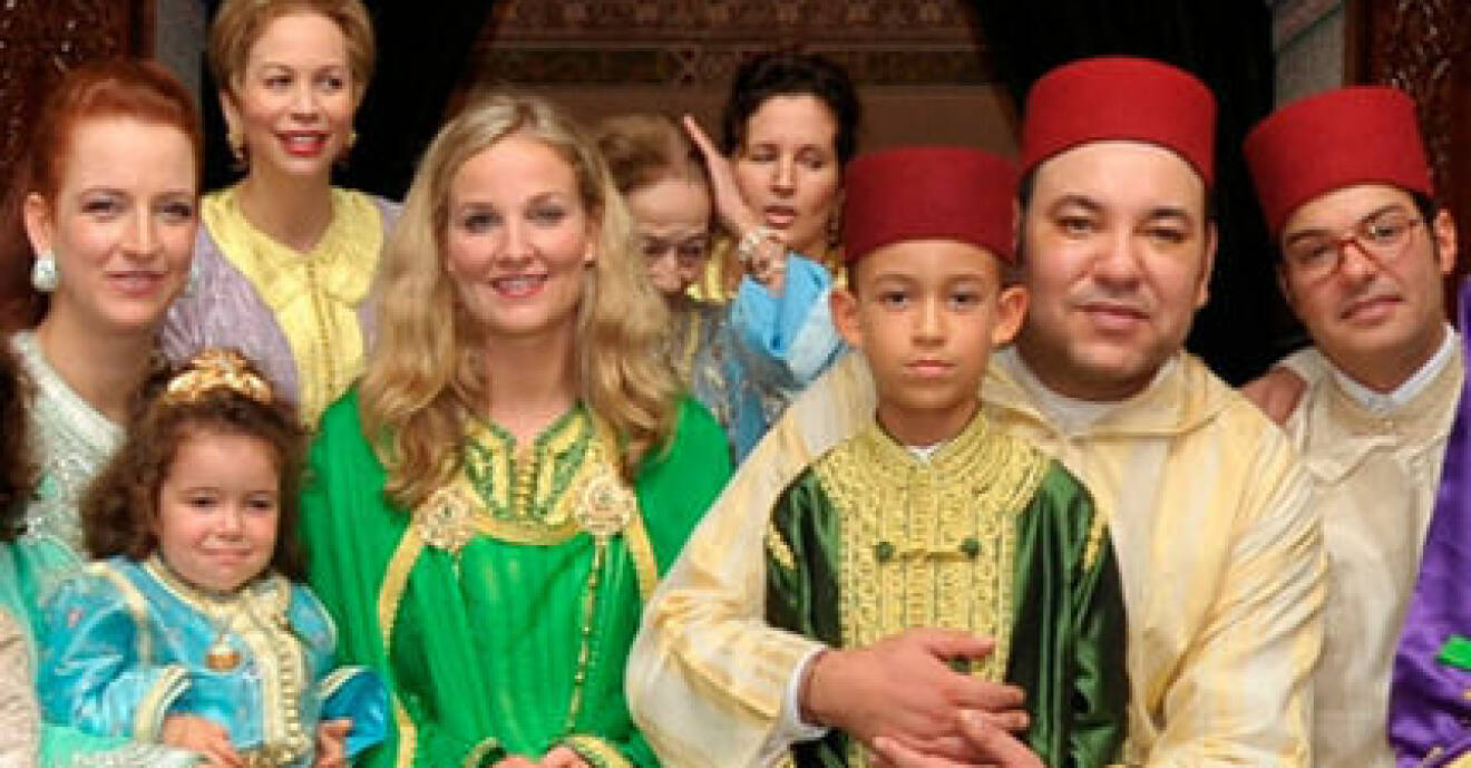 Här ser vi den marockanska kungafamiljen.