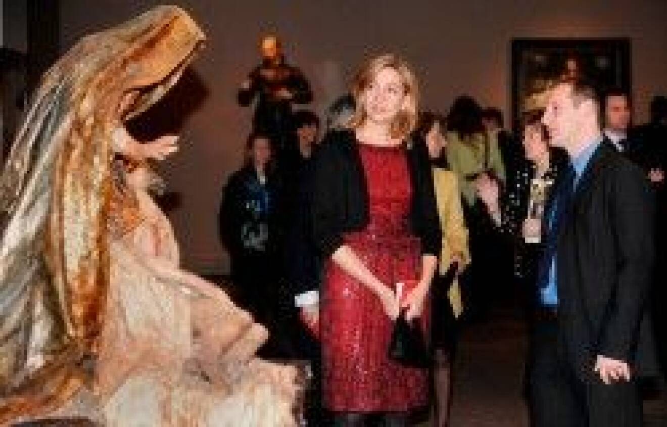 Prinsessan Cristina fick en rundvandring på galleriet.