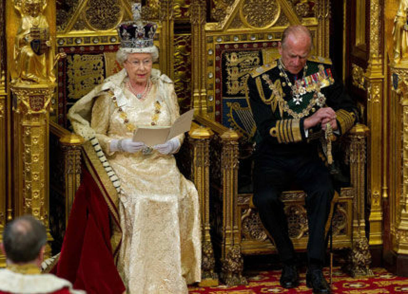 Drottning Elizabeth och prins Philip.