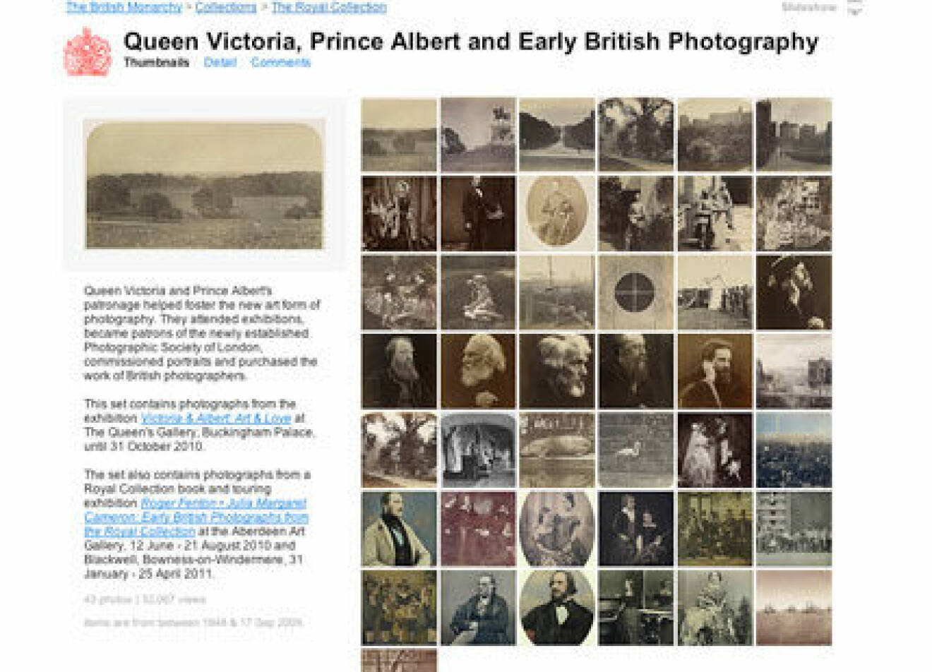 På Brittiska kungahusets Flickr-sajt kan man se unika bilder.