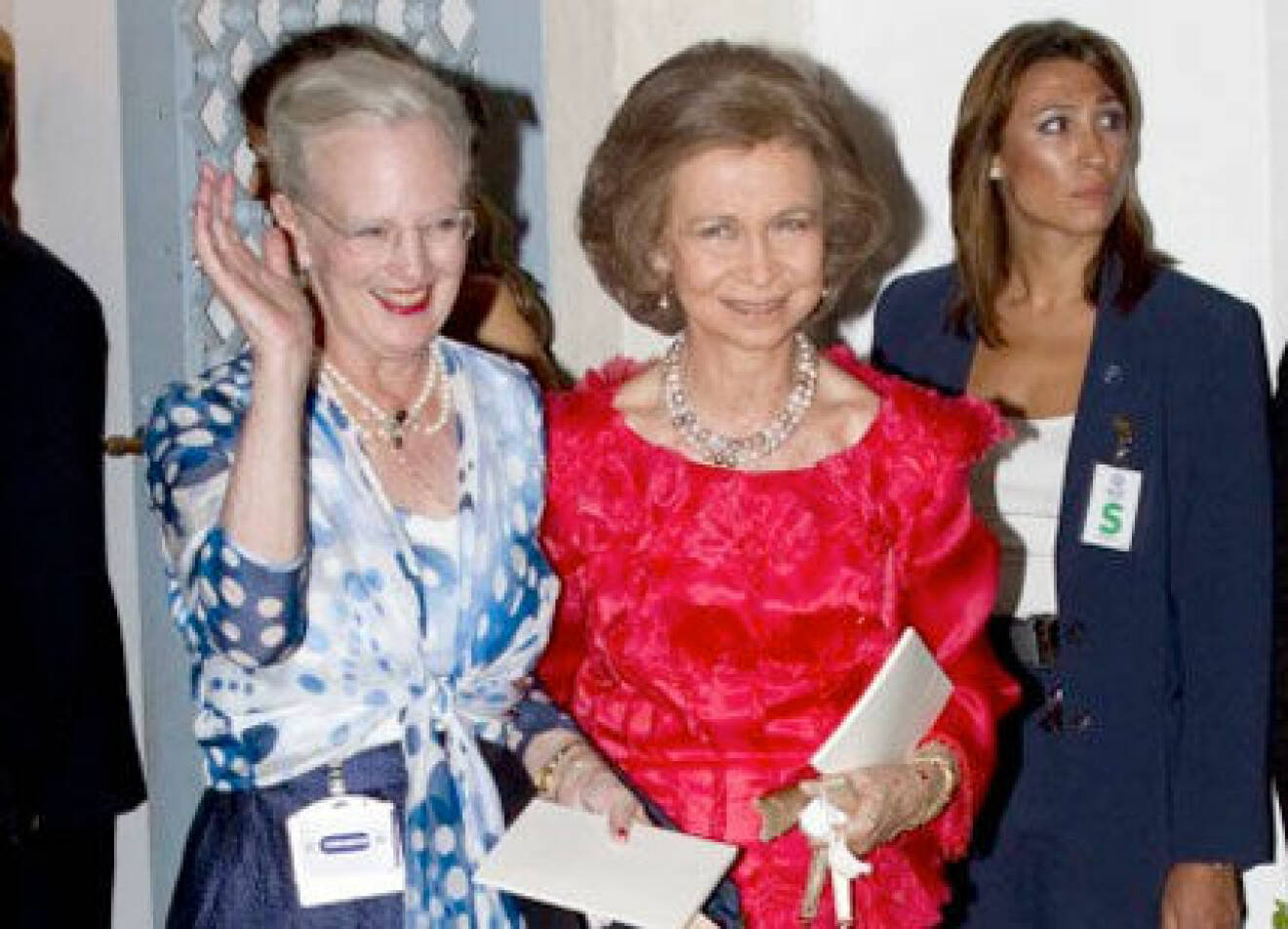 Drottning Margrethe och drottning Sofia.