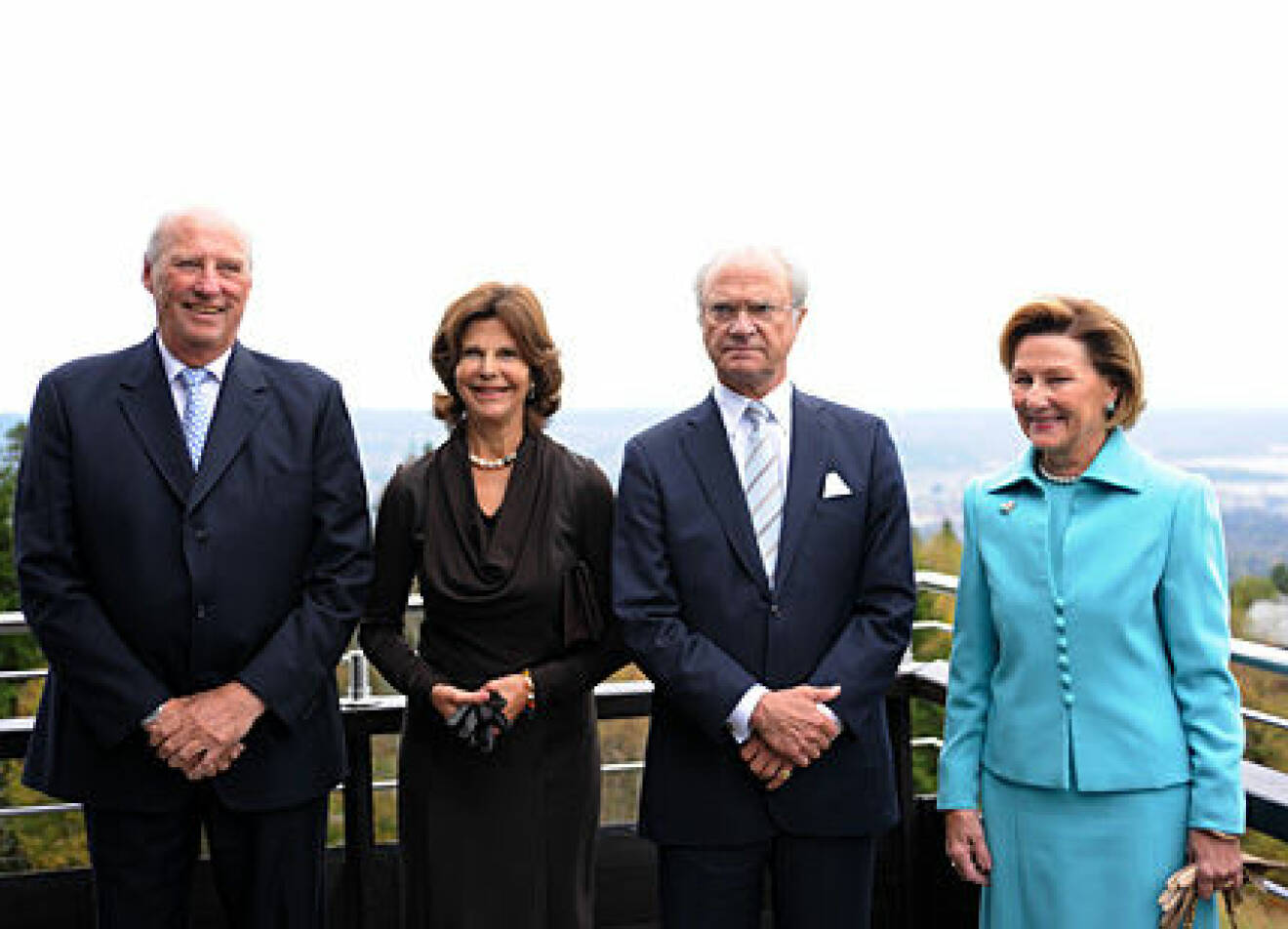 Kung Harald, drottning Silvia, kung Carl Gustaf och drottning Sonja.