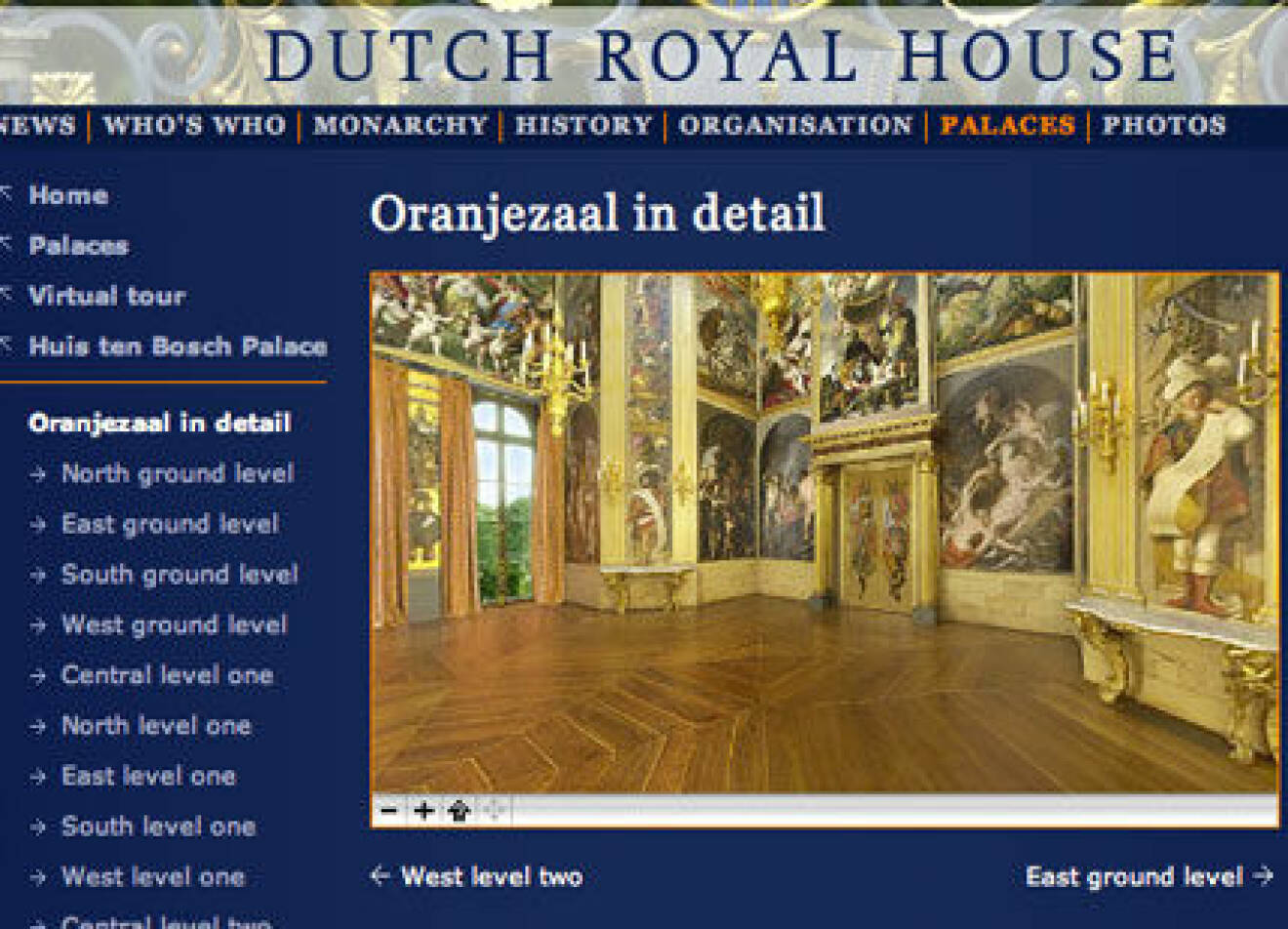 Detaljbild inifrån det holländska kungahuset.