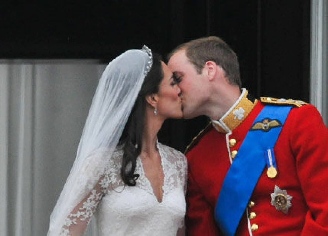 Bröllopskyssen mellan prins William och Kate