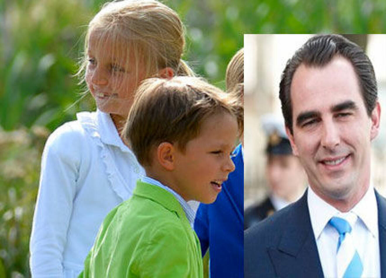 Prinsparet Laurents och Claires ena tvillingpojke har det grekiska namnet Nicolas