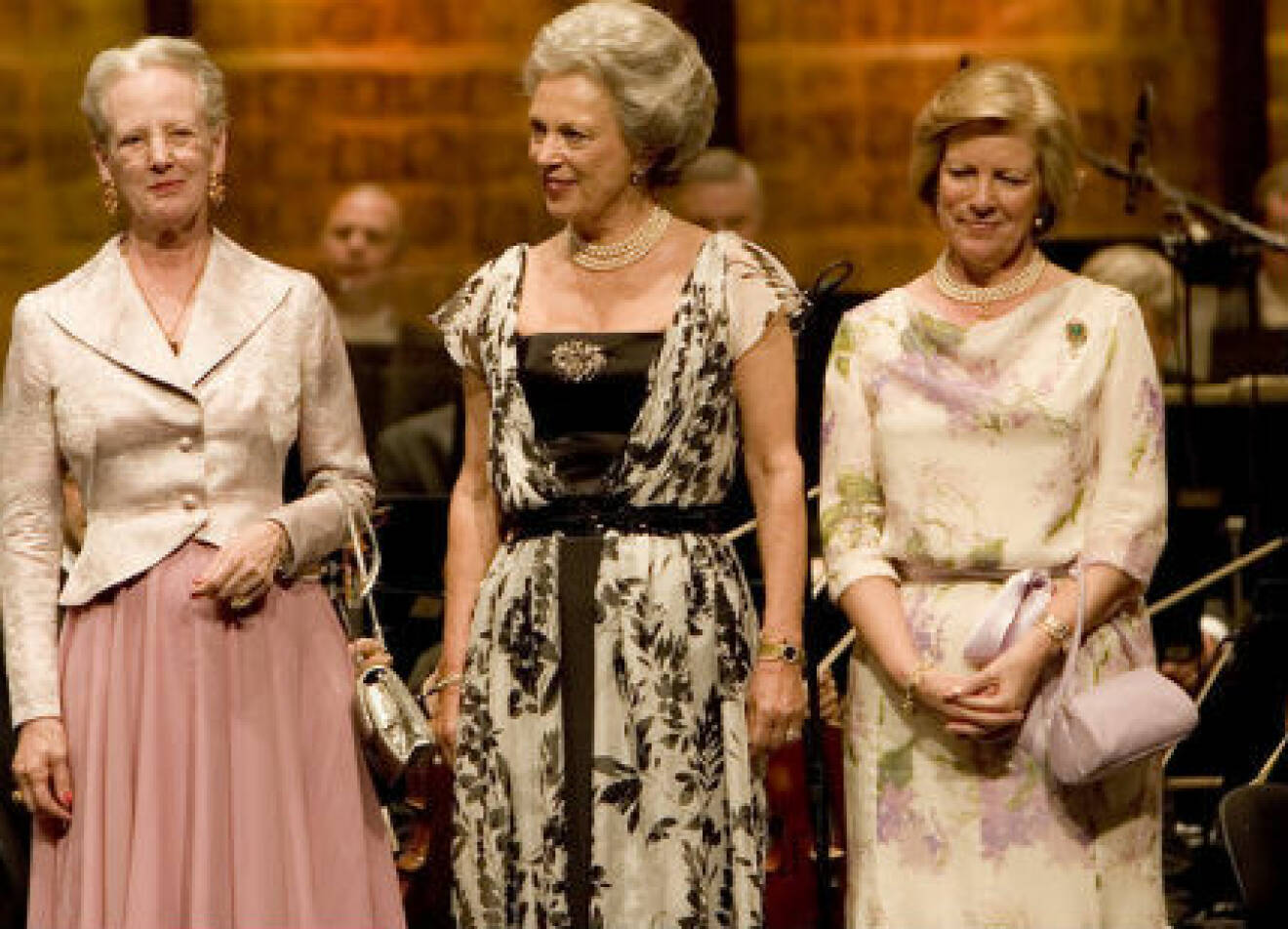 En trio kungliga systrar: Margrethe, Benedikte och Anna Maria.