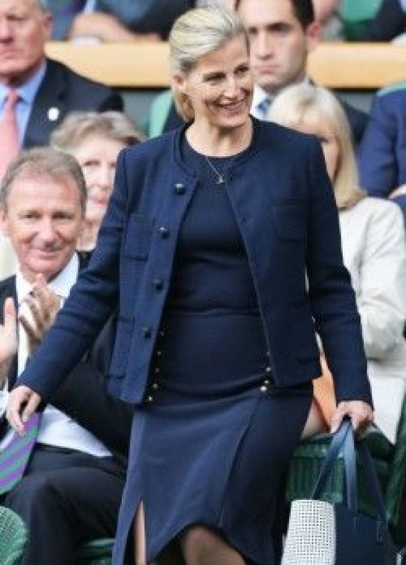 Sophie, Countess of Wessex seen in the Royal Box on day 7 of the Wimbledon Tennis Championships 2014 in London