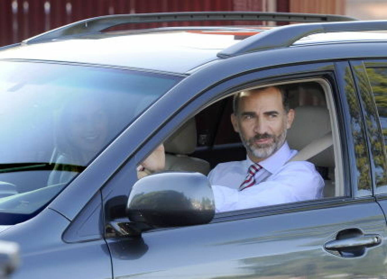 King Felipe and Queen Letizia of Spain take daughters Princesses Leonor and Sofia to their first day of school