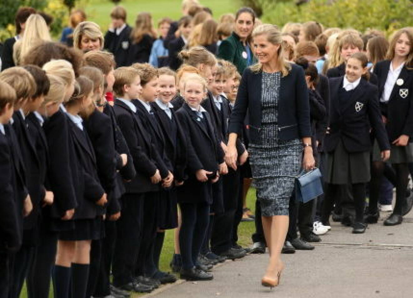 Sophie Countess of Wessex visits Wells Cathedral and School, Somerset, Britain - 25 Sep 2014