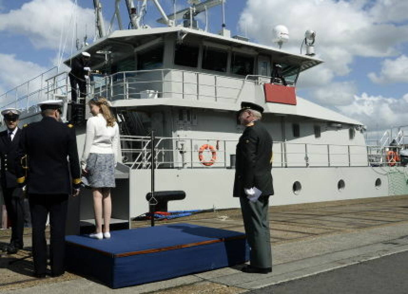 Launching ceremony of P902 Pollux ship