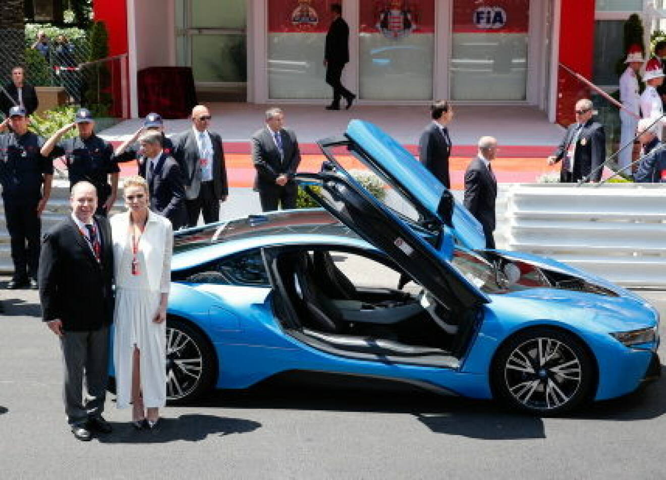 Prince Albert and Princess Charlene during F1 Grand Prix Of Monaco Circuit Tour