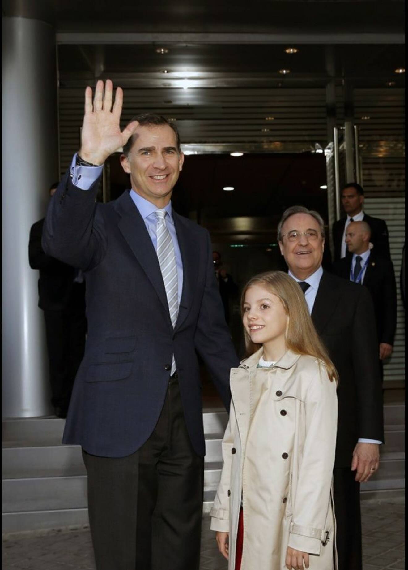 King Felipe and daughter Princess Sofia football