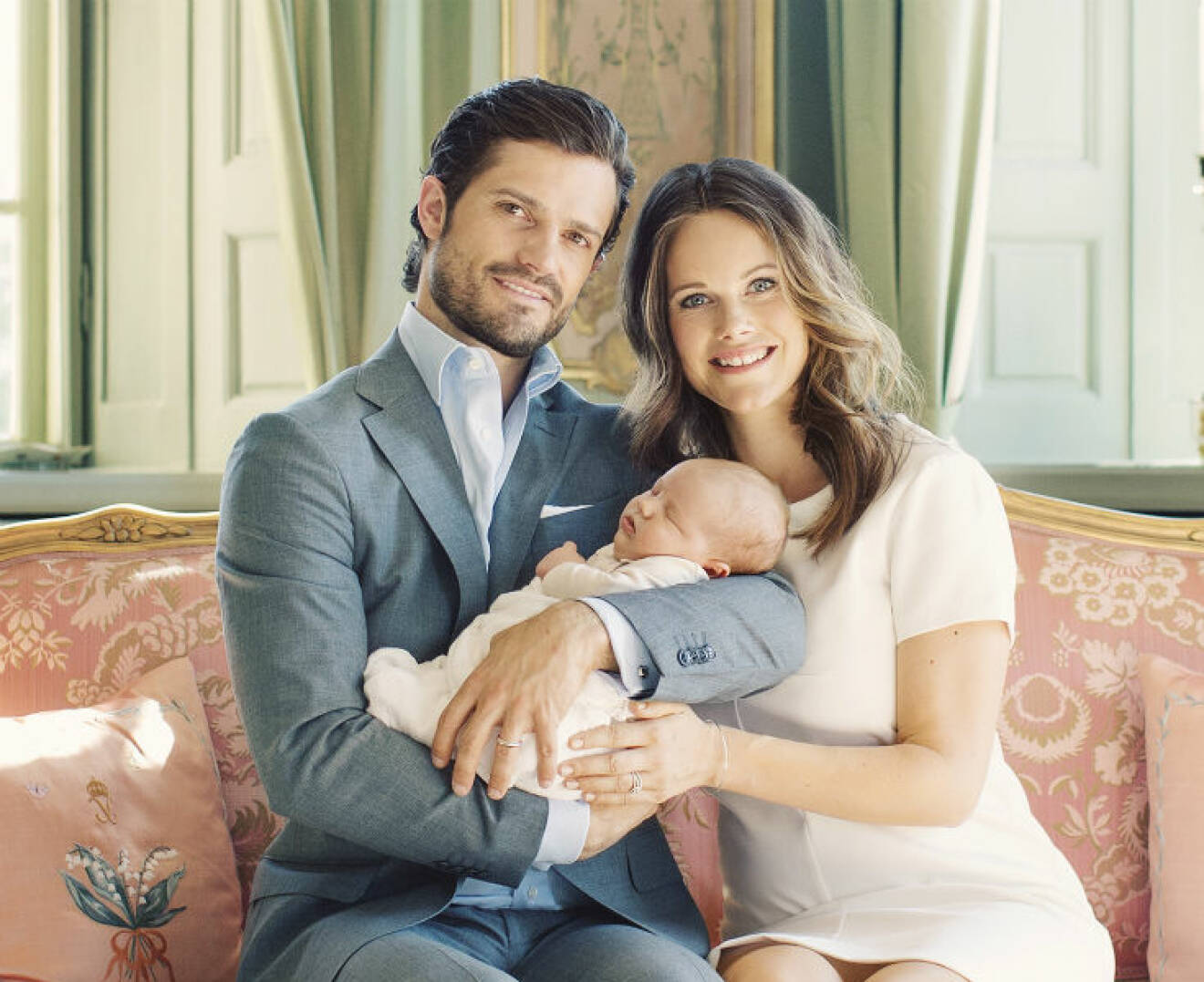 Prins Carl Philip, Prinsessan Sofia och Prins Alexander. Drottningholms slott. Maj 2016