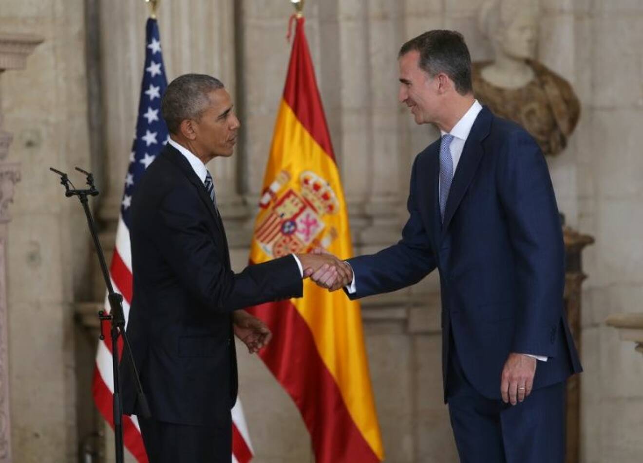 King Felipe VI meeting Barack Obama in Madrid