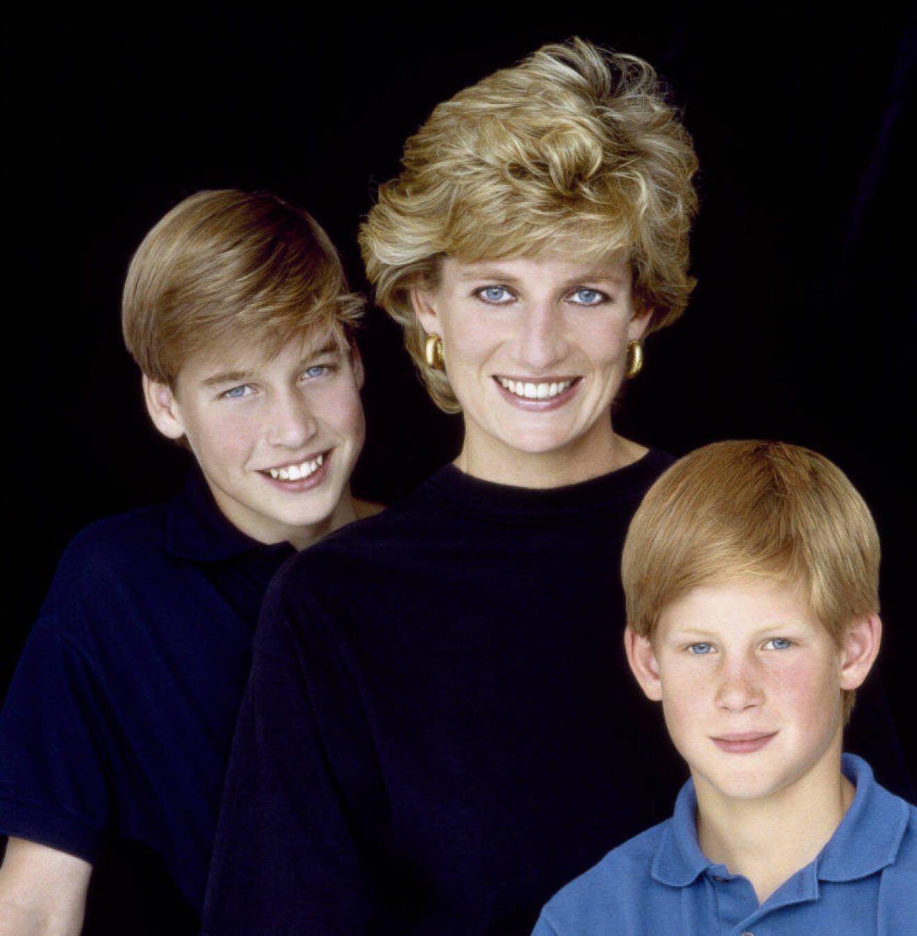 Prinsessan Diana med prins William och prins Harry 1995