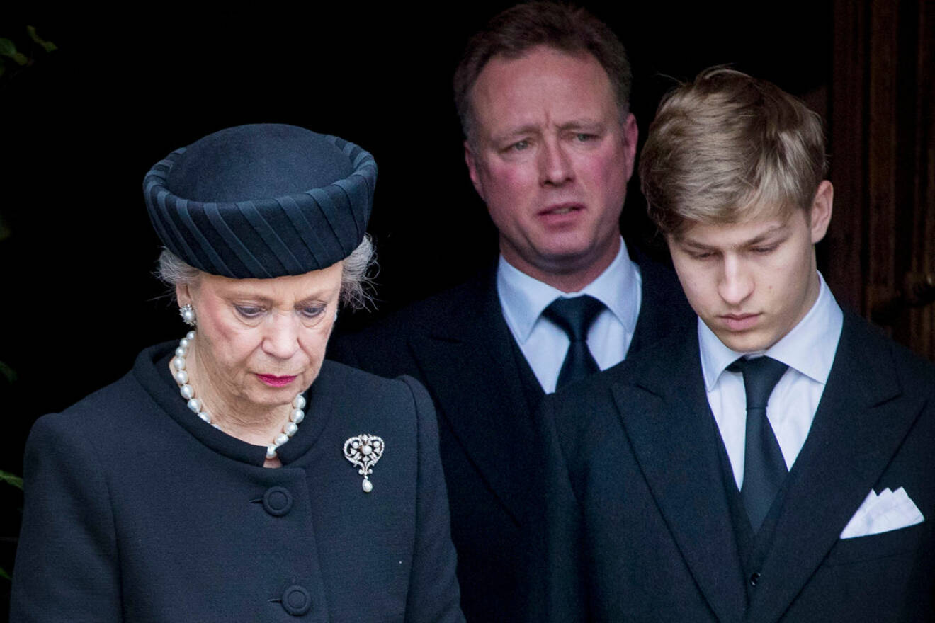 Prinsessan Benedikte under Richards begravning.