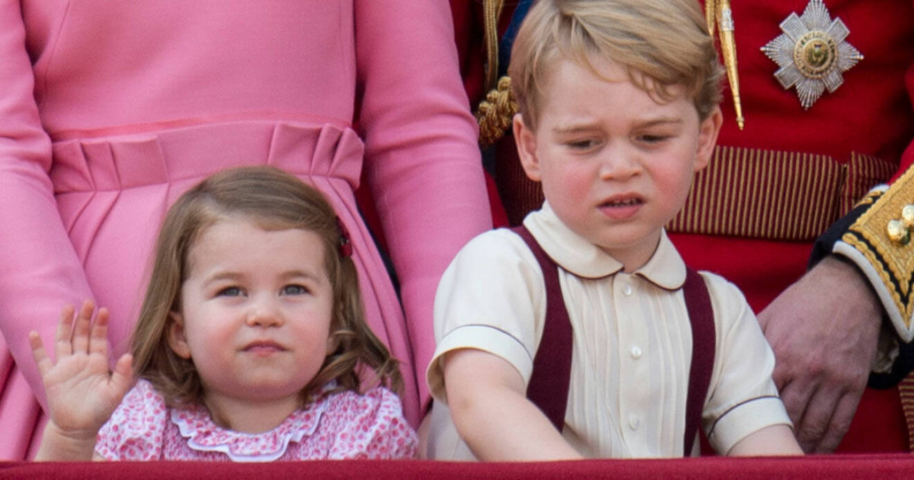 Prinsessan Charlotte och prins George. 