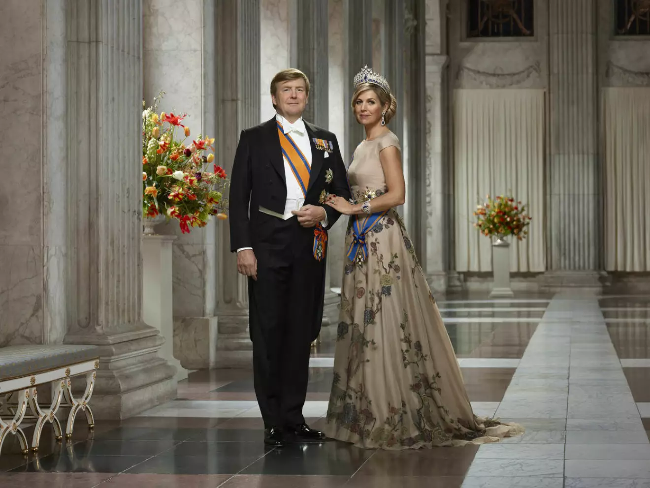Holländske kungen Willem-Alexander och drottning Máxima