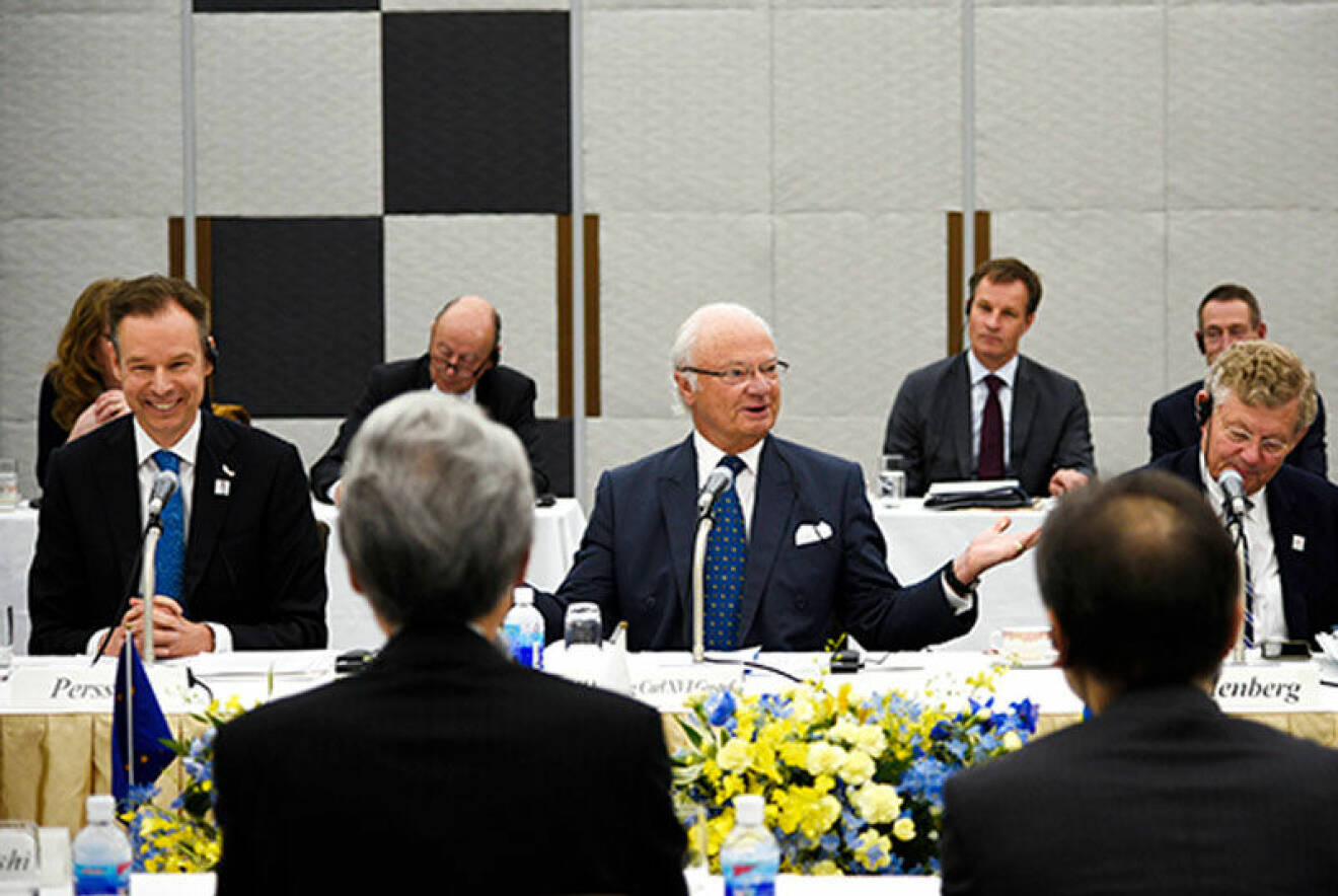 Kung Carl Gustaf i Japan.