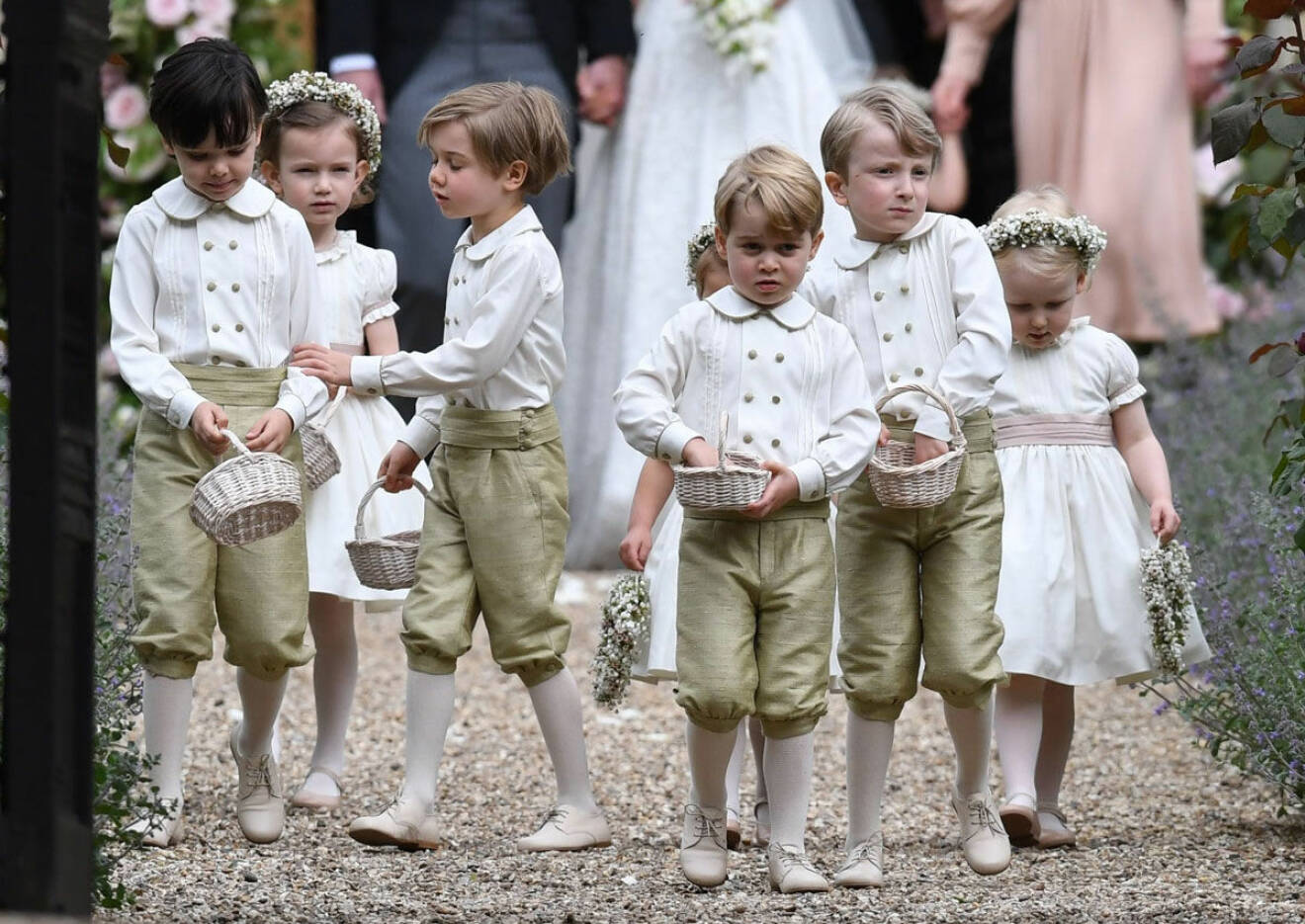 Prins George och prinsessan Charlotte var även brudnäbbar på Pippa Middletons bröllop.